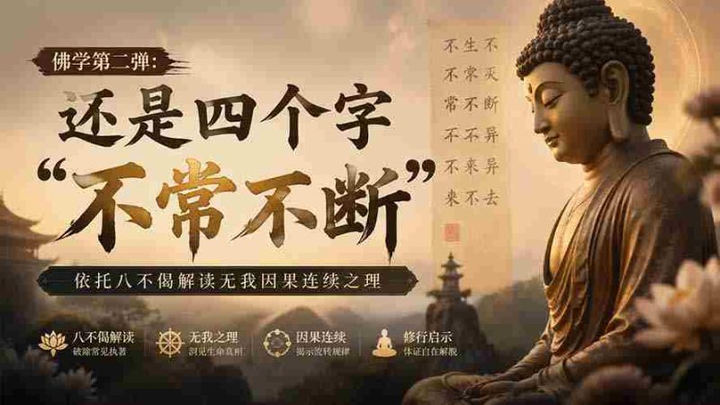 (19779期)付费文章:佛学第二弹:还是四个字“不常不断”依托八不偈解读无我因果连续之理-湘创网