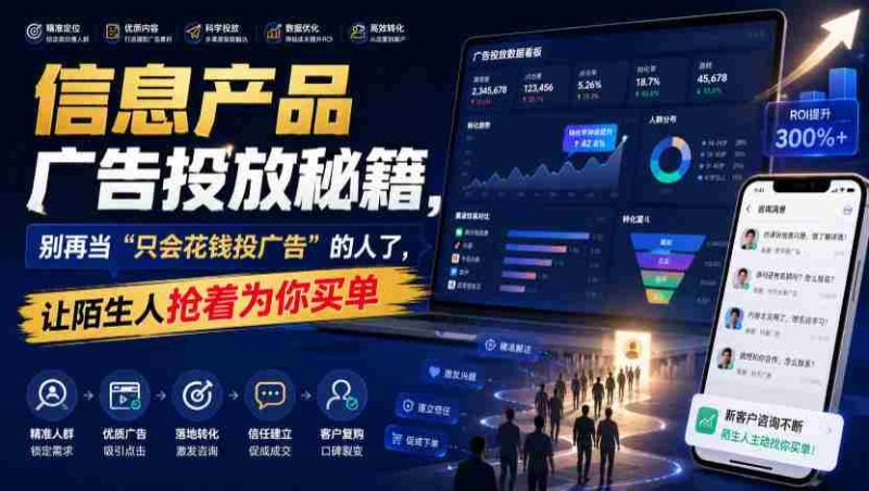信息产品广告投放秘籍,别再当“只会花钱投广告”的人了,让陌生人抢着为你买单【原创双语字幕】-湘创网