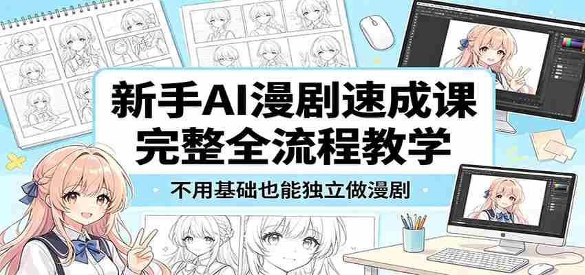 新手AI漫剧速成课：完整全流程教学，不用基础也能独立做漫剧-湘创网