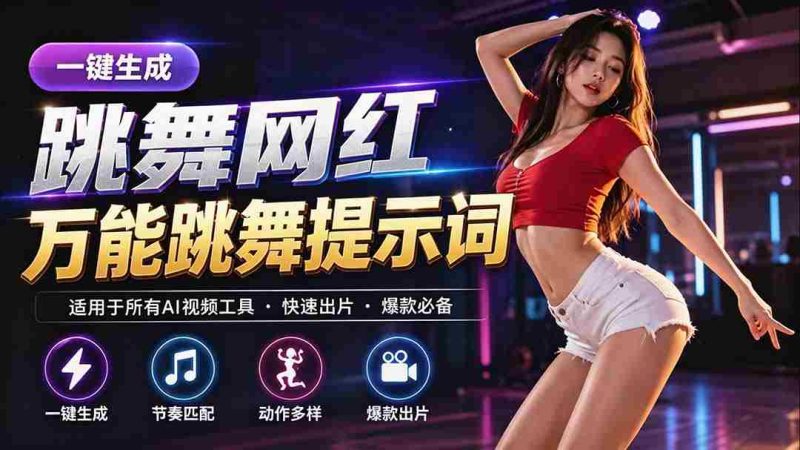 (20146期)跳舞网红一键生成!万能AI跳舞提示词-任何模型都能用-湘创网