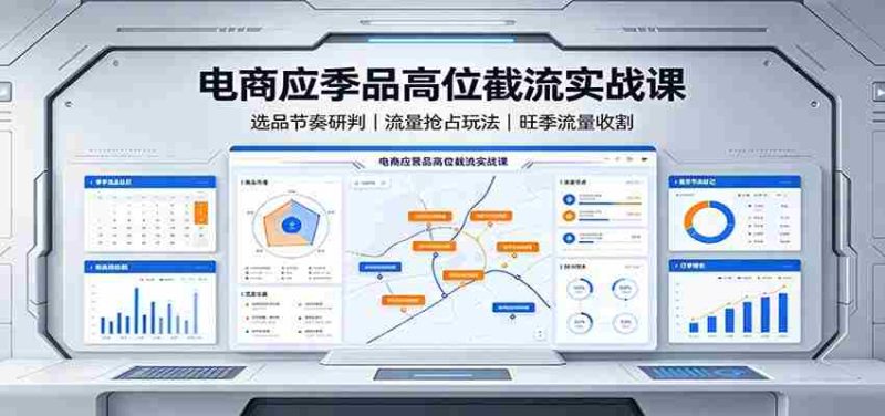 电商应季品高位截流实战课:选品节奏研判,流量抢占玩法,旺季流量收割-湘创网