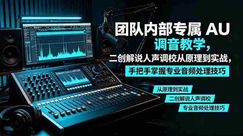 （19517期）某大佬团队内部专属 AU 调音教学，二创解说人声调校从原理到实战，手把手掌握专业音频处理技巧-湘创网