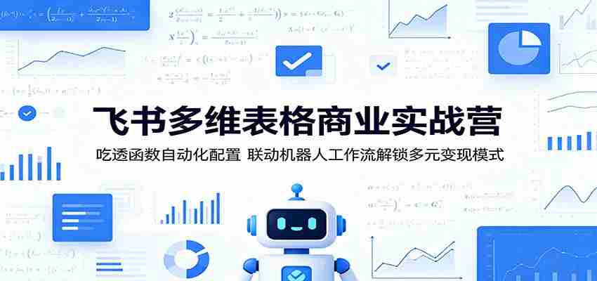 飞书多维表格商业实战营：吃透函数自动化配置，联动机器人工作流解锁多元变现模式-湘创网