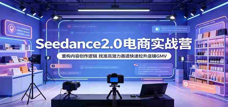 Seedance2.0电商实战营:重构内容创作逻辑,找准高潜力赛道快速拉升店铺GMV-湘创网