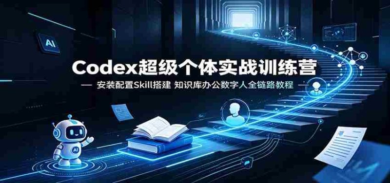 Codex超级个体实战训练营:安装配置Skill搭建,知识库办公数字人全链路教程-湘创网