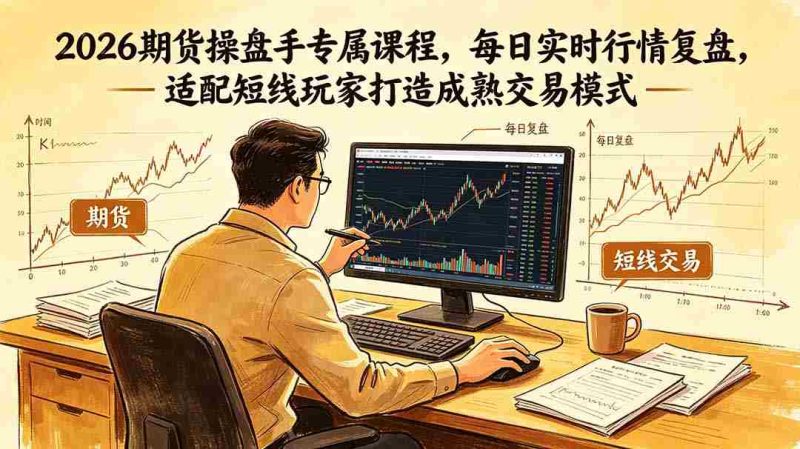 (18902期)2026期货操盘手专属课程-更新6月,每日实时行情复盘,适配短线玩家打造成熟交易模式-湘创网