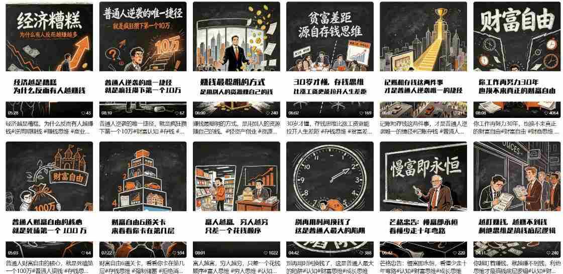 【AI书单】财富书籍图文解读玩法,一键直出,几十条视频,跑出1000单,全流程拆解,新手也可以上手