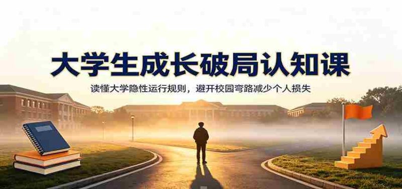 大学生成长破局认知课：读懂大学隐性运行规则，避开校园弯路减少个人损失-湘创网
