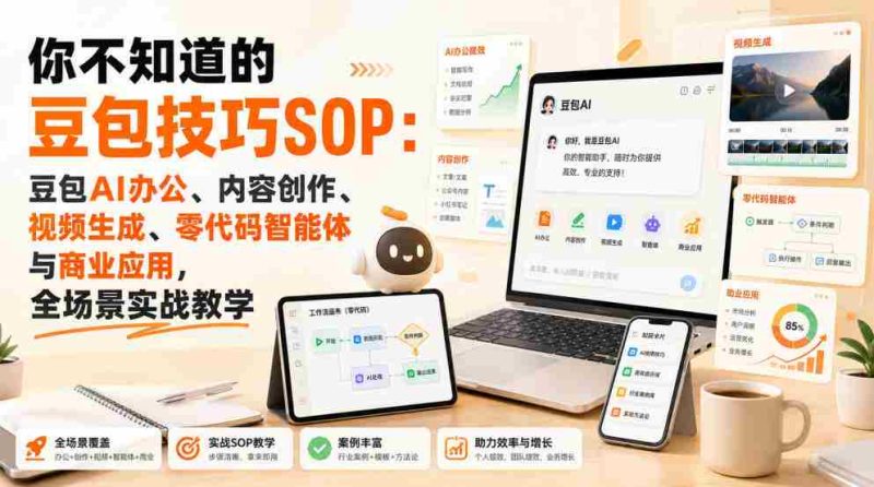 你不知道的豆包技巧SOP:豆包AI办公、内容创作、视频生成、零代码智能体与商业应用,全场景实战教学-湘创网