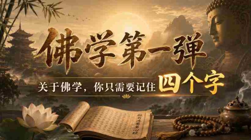 付费文章:佛学第一弹,关于佛学,你只需要记住四个字-湘创网