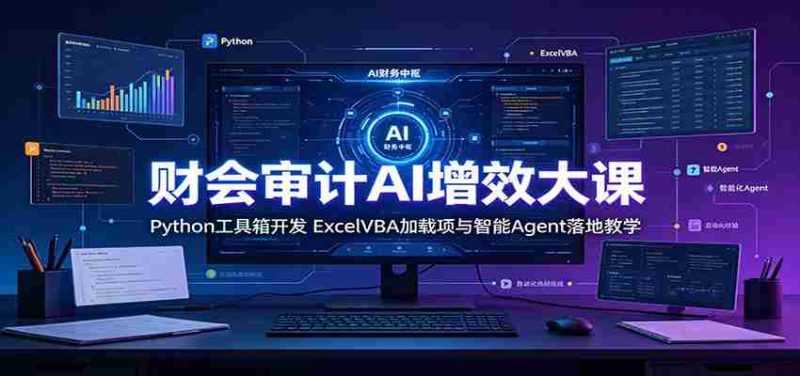 财会审计AI增效大课:Python工具箱开发,ExcelVBA加载项与智能Agent落地教学-湘创网