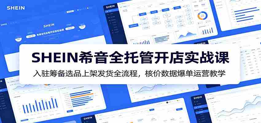 SHEIN希音全托管开店实战课：入驻筹备选品上架发货全流程，核价数据爆单运营教学-湘创网