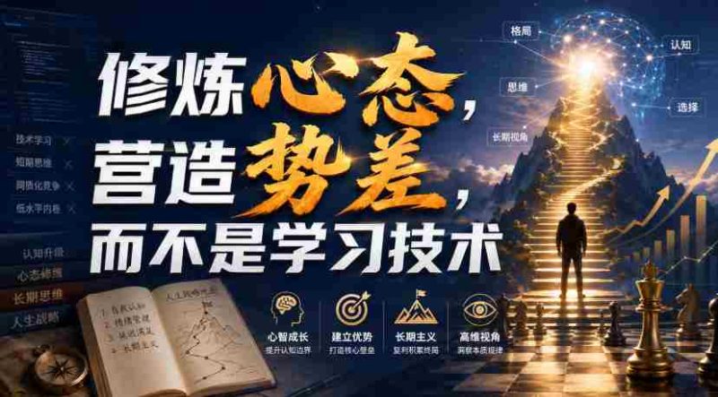 付费文章:修炼心态,营造势差,而不是学习技术-湘创网