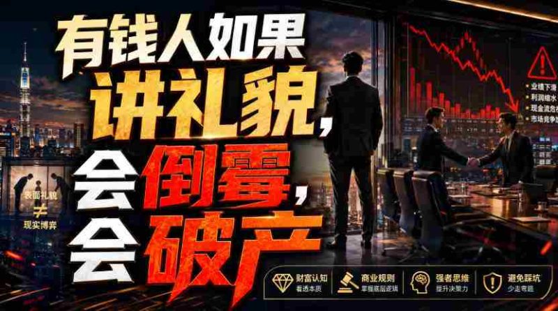 付费文章：有钱人如果讲礼貌，会倒霉，会破产-湘创网
