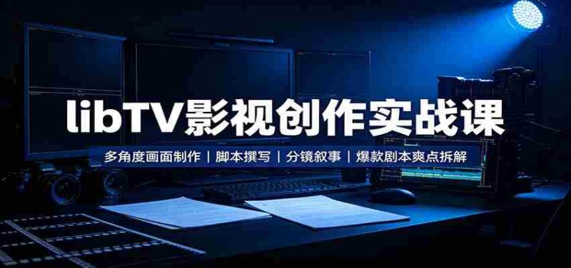 libTV影视创作实战课:多角度画面制作,脚本撰写,分镜叙事,爆款剧本爽点拆解-湘创网