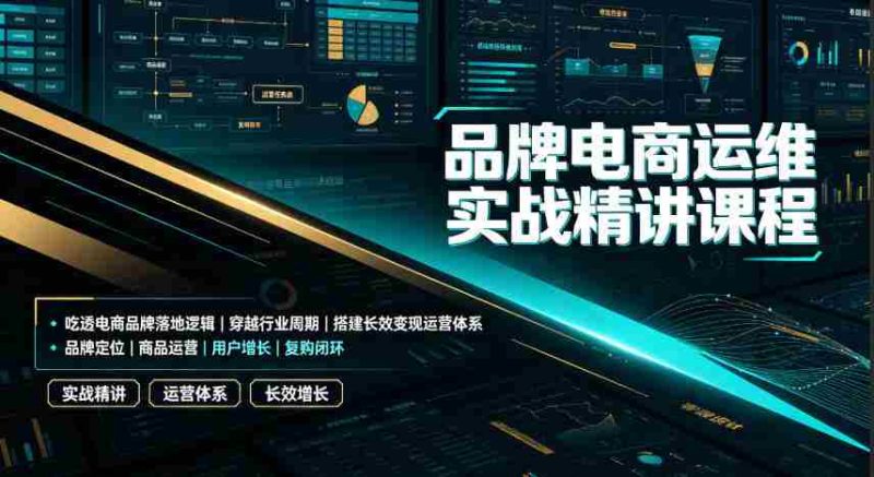 品牌电商运维实战精讲课程|吃透电商品牌落地逻辑、穿越行业周期、搭建长效变现运营体系-湘创网