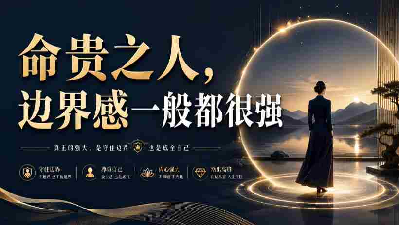 付费文章:命贵之人,边界感一般都很强