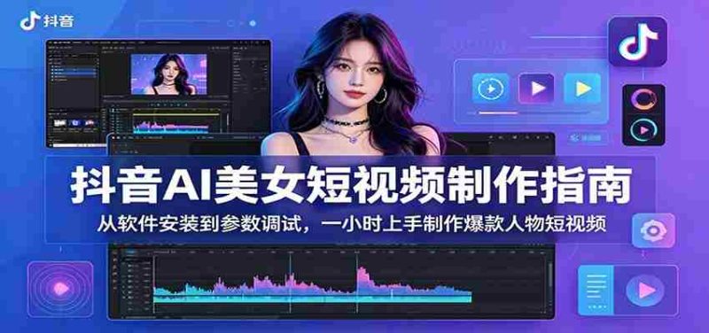 抖音AI美女短视频制作指南:从软件安装到参数调试,一小时上手制作爆款人物短视频-湘创网