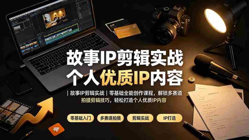 (19550期)故事IP剪辑实战|零基础全能创作课程,解锁多赛道拍摄剪辑技巧,轻松打造个人优质IP内容-湘创网
