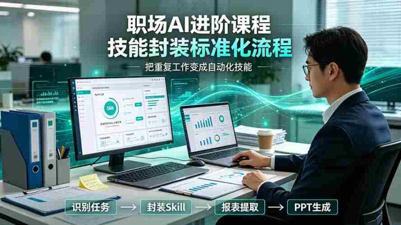 (19369期)职场AI进阶课程;多类实用Skill工具实操,专属技能封装标准化流程,报表行业报告一键提取核心内容-湘创网