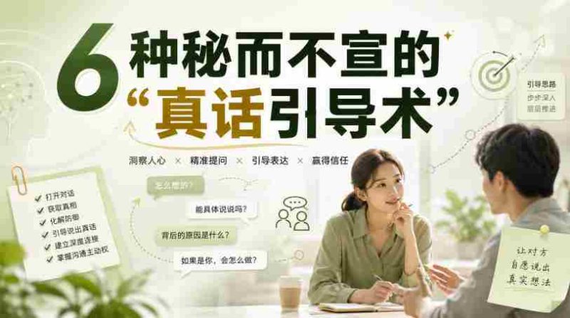 付费文章:6种秘而不宣的“真话引导术”-湘创网