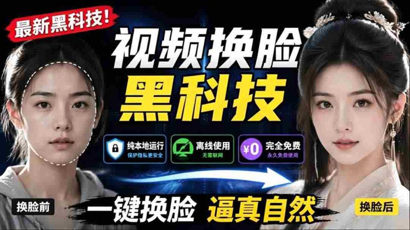 (19025期)AI 人工智能如此夸张?一键视频换脸黑科技,纯本地离线运行,本地视频换脸娱乐工具, AI FaceSwap-湘创网