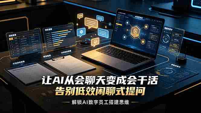 （19130期）让AI从会聊天变成会干活，告别低效闲聊式提问，解锁AI数字员工搭建思维-湘创网