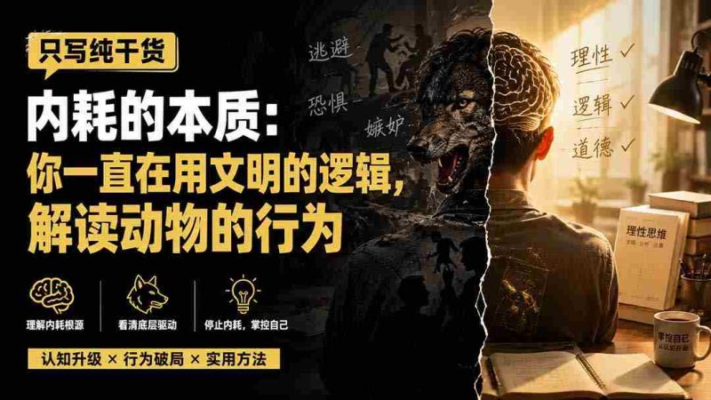 (19849期)付费文章:只写纯干货-内耗的本质:你一直在用文明的逻辑,解读动物的行为-湘创网