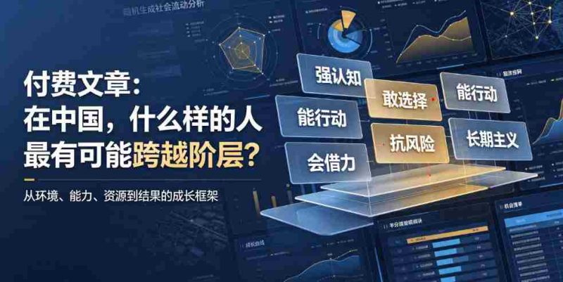 付费文章:在中国,什么样的人最有可能跨越阶层?-湘创网