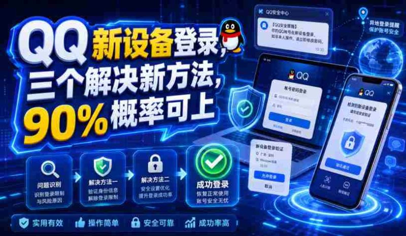 QQ新设备登录，三个解决新方法，90%概率可上-湘创网