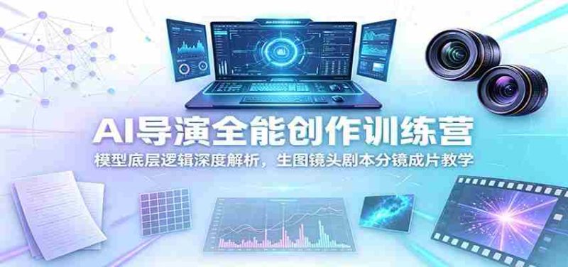 AI导演全能创作训练营:模型底层逻辑深度解析,生图镜头剧本分镜成片教学-湘创网