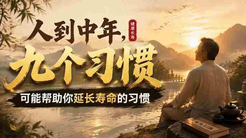 （19707期）付费文章：人到中年，九个可能帮助你延长寿命的习惯-湘创网