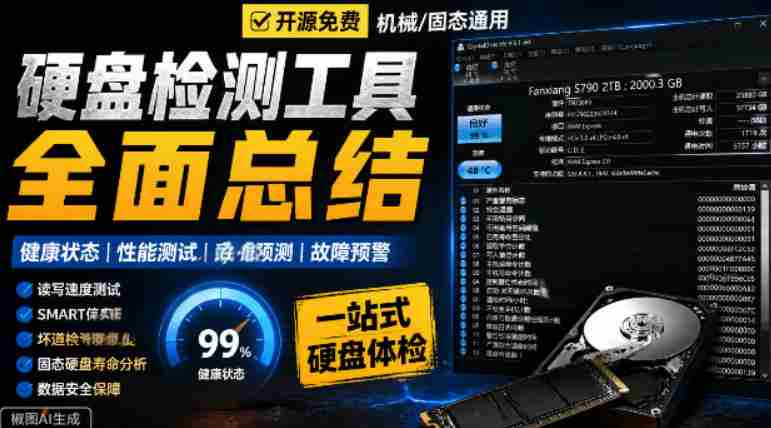 Github宝藏应用！专业磁盘硬盘健康信息检测工具，支持硬盘健康度、通电时间和次数等，CrystalDiskInfo-湘创网