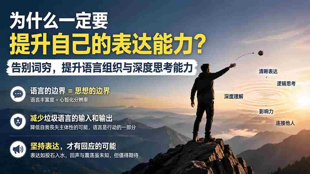 （20070期）付费文章：为什么一定要提升自己的表达能力？告别词穷，提升语言组织与深度思考能力-湘创网