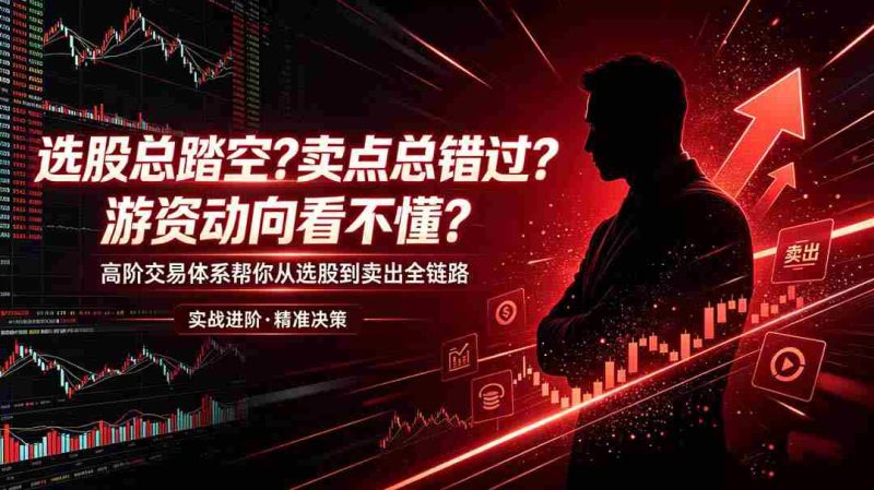 (18937期)选股总踏空?卖点总错过?游资动向看不懂?高阶交易体系帮你从选股到卖出全链路(更新6月)-湘创网