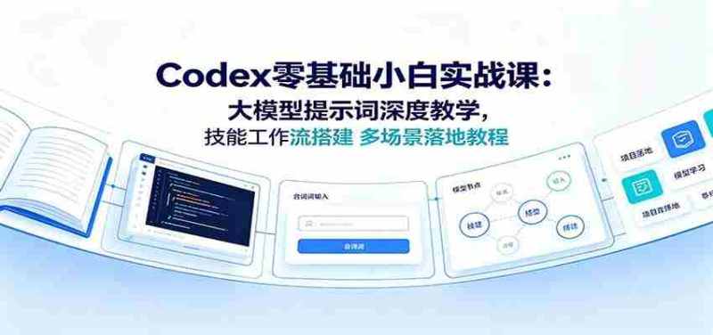 Codex零基础小白实战课:大模型提示词深度教学,技能工作流搭建多场景落地教程-湘创网