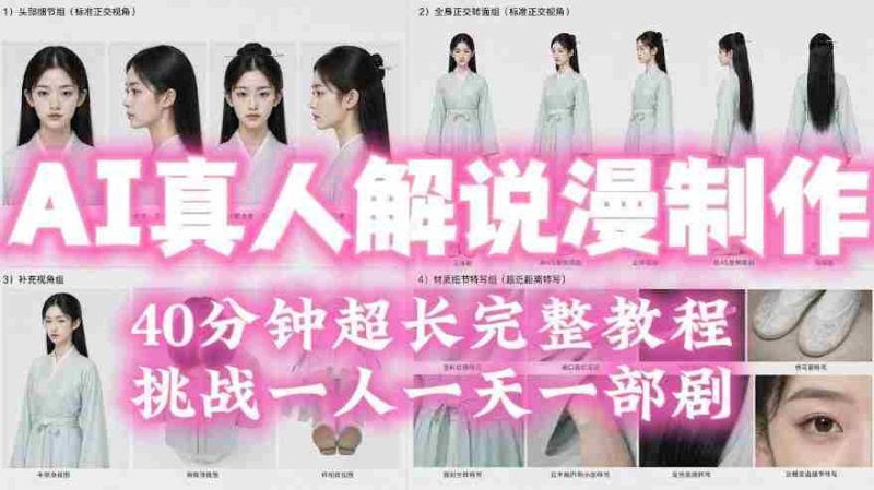 2026年AI真人解说漫剧自动批量化制作教程，40分钟超长完整，自动批量化制作，挑战一人一天一部剧！-湘创网