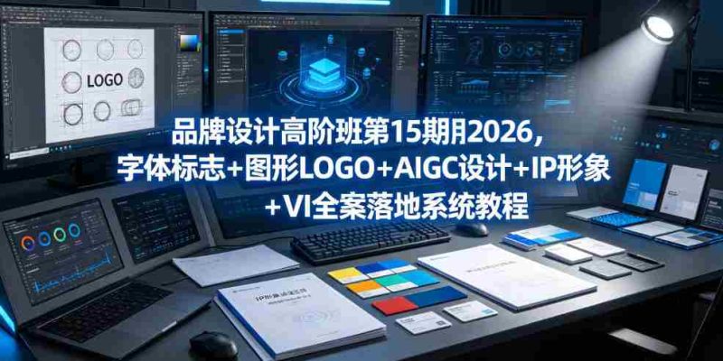 品牌设计高阶班第15期2026,字体标志+图形LOGO+AIGC设计+IP形象+VI全案落地系统教程-湘创网