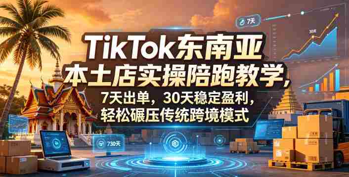 TikTok东南亚本土店实操陪跑教学,7天出单,30天稳定盈利,轻松碾压传统跨境模式(更新0819)-湘创网