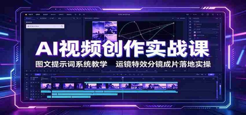 AI视频创作实战课:图文提示词系统教学,运镜特效分镜成片落地实操-湘创网