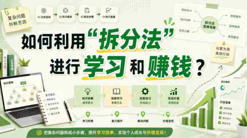 付费文章:如何利用“拆分法”进行学习和賺钱?-湘创网