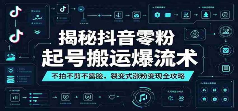 揭秘抖音零粉起号搬运爆流术:不拍不剪不露脸,裂变式涨粉变现全攻略-湘创网