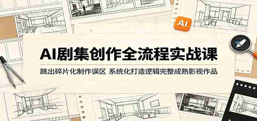 AI剧集创作全流程实战课：跳出碎片化制作误区，系统化打造逻辑完整成熟影视作品-湘创网