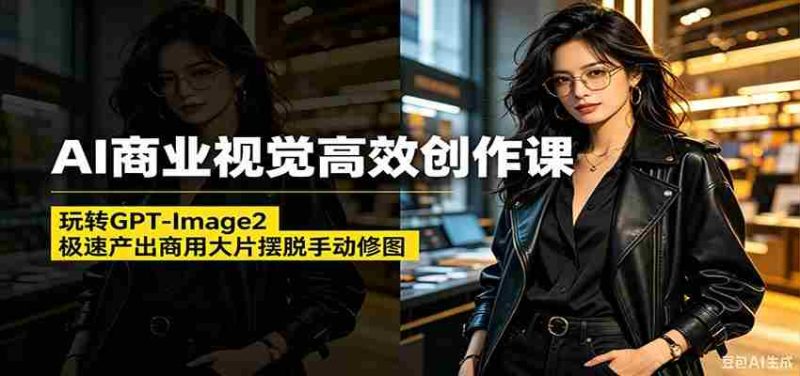 AI商业视觉高效创作课:玩转GPT-Image2,极速产出商用大片摆脱手动修图-湘创网