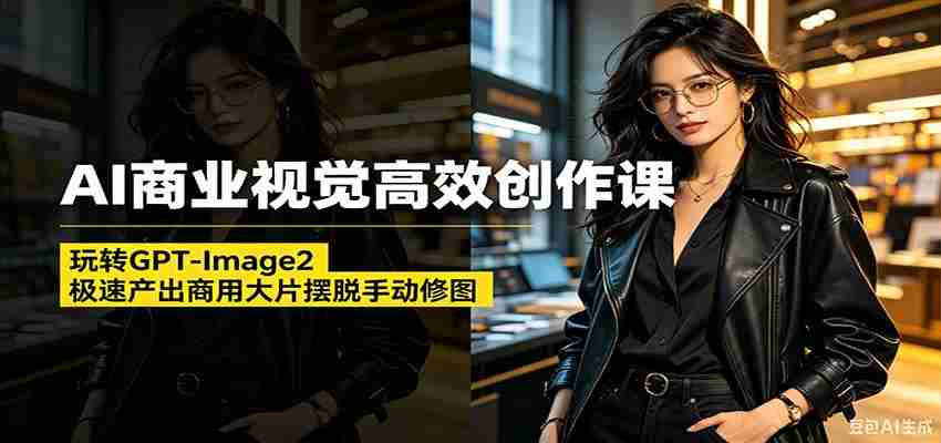AI商业视觉高效创作课：玩转GPT-Image2，极速产出商用大片摆脱手动修图-湘创网