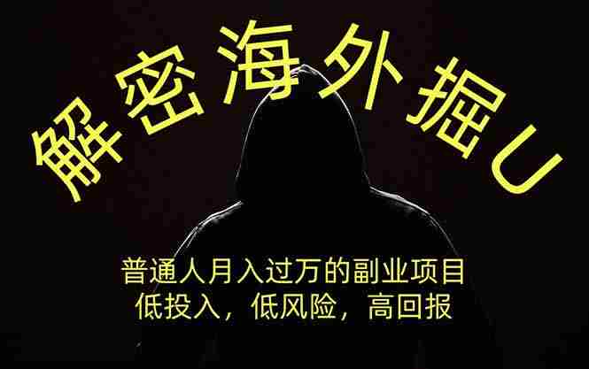 （19841期）解密海外掘U，普通人月入过万的副业项目，低投入、低风险高回报，没有之一-湘创网