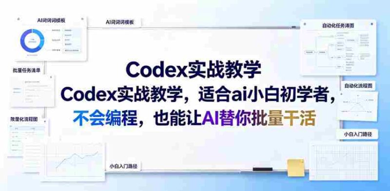 Codex实战教学,适合ai小白初学者,不会编程,也能让AI替你批量干活-湘创网