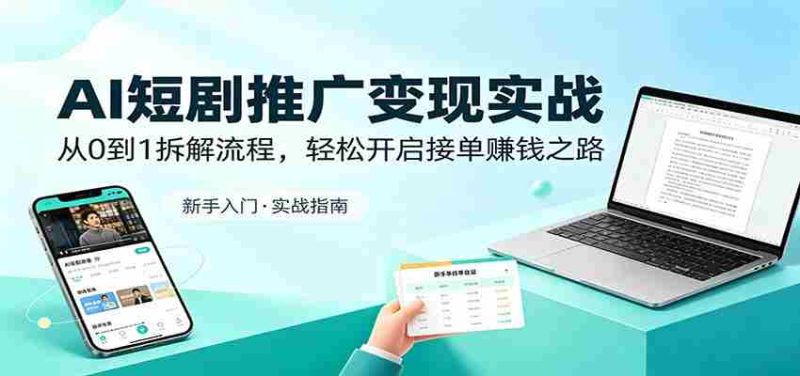 AI短剧推广变现实战:从0到1拆解流程,轻松开启接单赚钱之路-湘创网