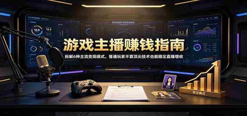 游戏主播赚钱指南:拆解6种主流变现模式,普通玩家不靠顶尖技术也能稳定直播增收-湘创网
