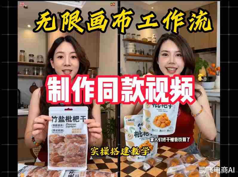 无限画布工作流一键复刻爆款带货视频,实操搭建,操作简单